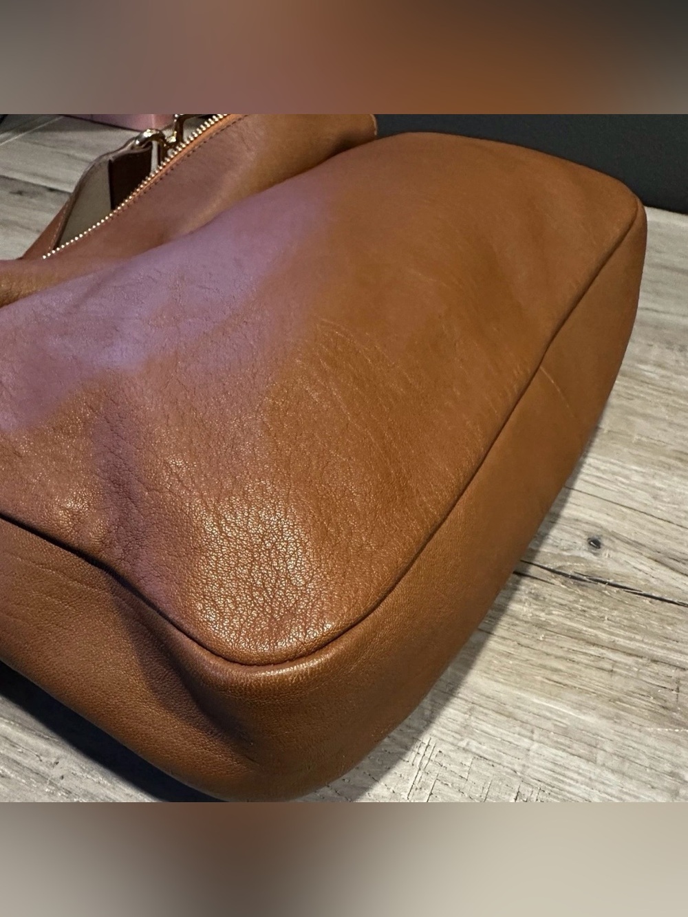 Chloe Dark Brown Leather Multi-Zip Shoulder Slouchy Crossbody Bag + COA - Picture 10 of 16